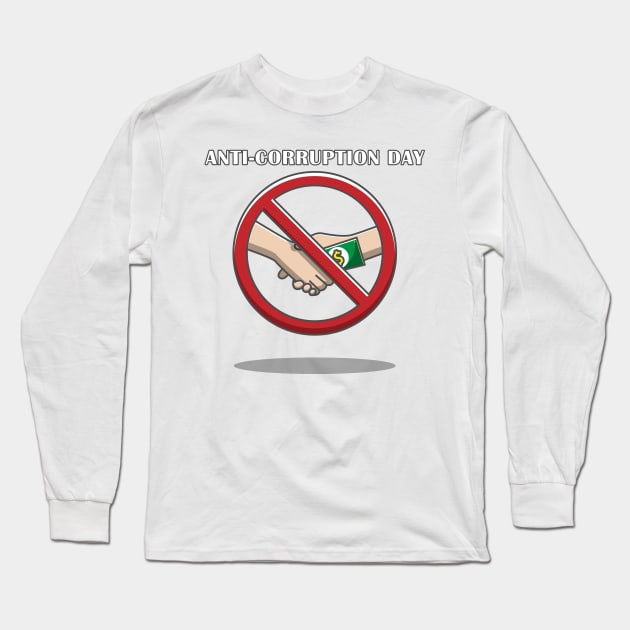 anti Corruption day Long Sleeve T-Shirt by fflat hds